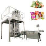 Máquina automática de embalagem e pesagem de sacos para enchimento de saladas